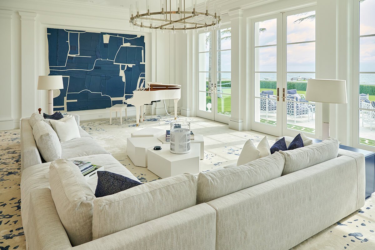 Living Room Design in Palm Beach Florida